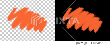 Abstract orange brush strokes on transparent and black backgrounds Abstract orange brush strokes on transparent and black backgrounds 140505566