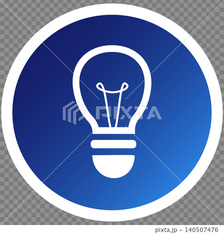 A Visual Representation of a Light Bulb Icon Against a Blue Gradient Background A Visual Representation of a Light Bulb Icon Against a Blue Gradient Background 140507476