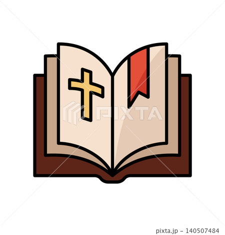 bible icon vector design template in white background bible icon vector design template in white background 140507484