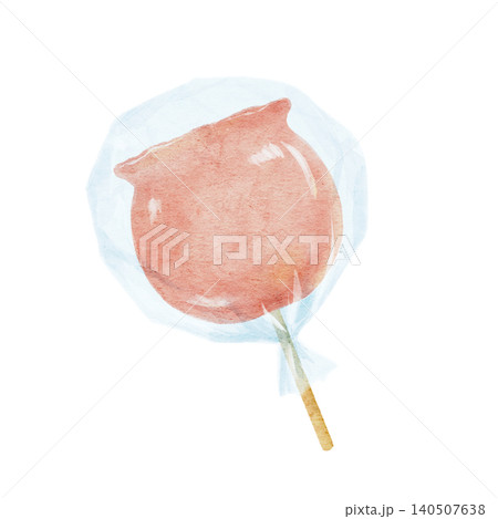 袋に入ったりんごあめのイラスト 袋に入ったりんごあめのイラスト 140507638