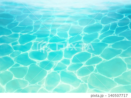 浅い海面　背景イラスト01 140507717