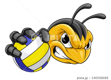 Bee Hornet or Wasp Insect Volleyball Ball Mascot 140508089
