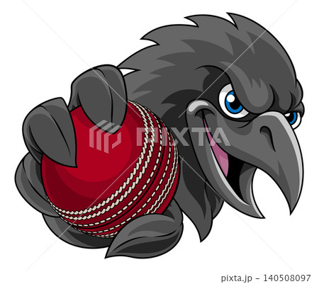 Crow Raven Rook Black Bird Cricket Team Mascot 140508097