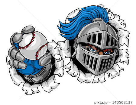 Medieval Knight Baseball Ball Sports Team Mascot Medieval Knight Baseball Ball Sports Team Mascot 140508137