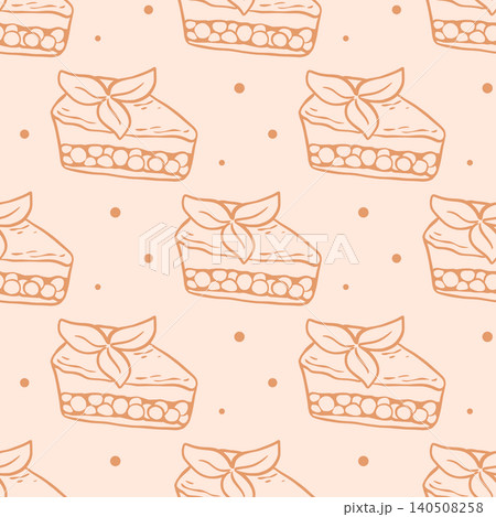 Homemade berry pie seamless pattern 140508258