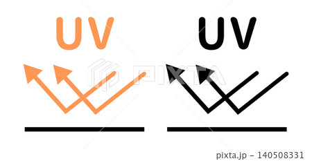 UVカット紫外線対策アイコンセット UVカット紫外線対策アイコンセット 140508331