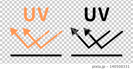 UVカット紫外線対策アイコンセット UVカット紫外線対策アイコンセット 140508331