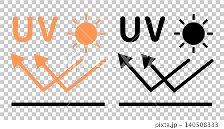 Sun and UV protection icon set Sun and UV protection icon set 140508333
