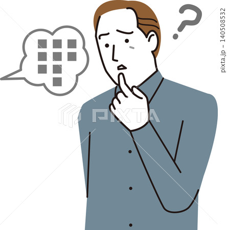 言葉が理解できない。シニア男性のイラスト。 140508532