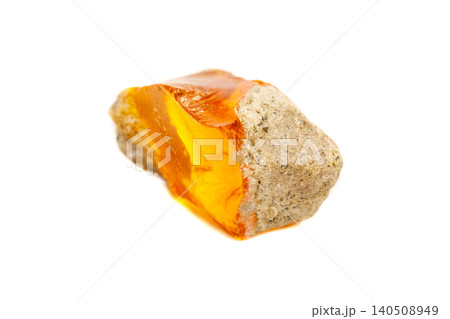 Macro Opal mineral stone in rock on white background Macro Opal mineral stone in rock on white background 140508949