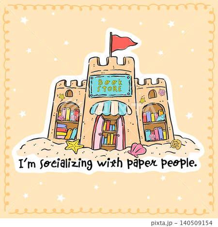 Summer reading Sandcastle Bookstore bookish funny quote sticker printable 140509154
