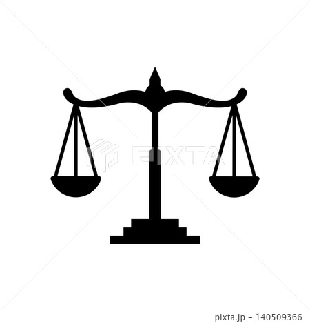 scale of justice icon vector design template in white background scale of justice icon vector design template in white background 140509366