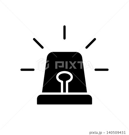 siren - alarm icon vector design template in white background 140509431