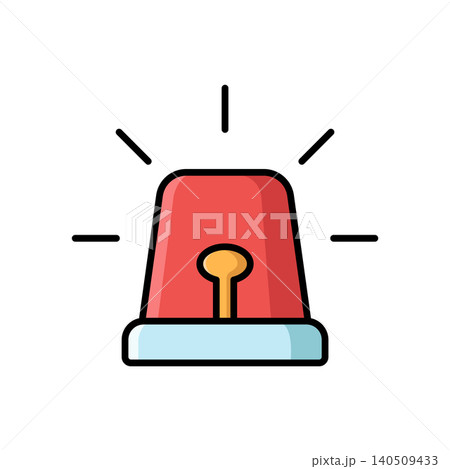 siren - alarm icon vector design template in white background siren - alarm icon vector design template in white background 140509433
