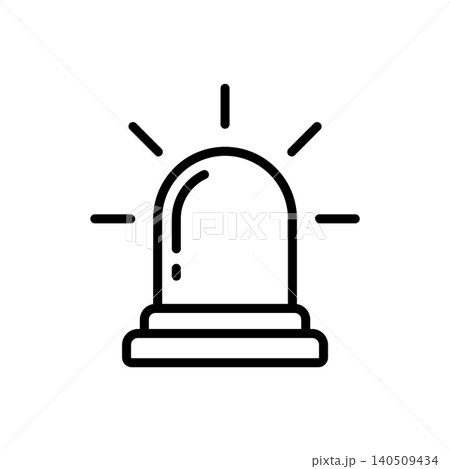 siren - alarm icon vector design template in white background siren - alarm icon vector design template in white background 140509434