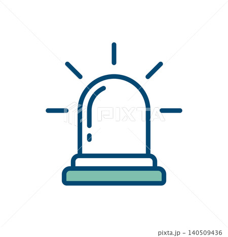 siren - alarm icon vector design template in white background 140509436
