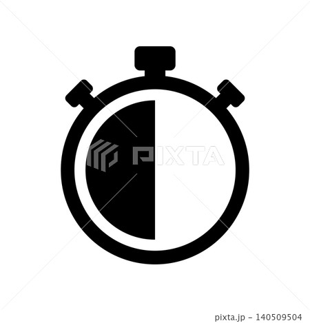 stopwatch icon vector design template in white background 140509504