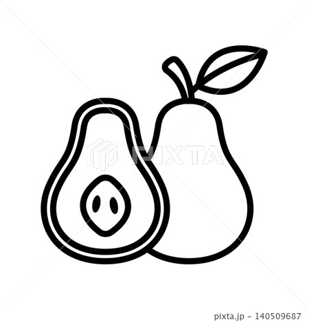 pear icon vector design template in white background pear icon vector design template in white background 140509687