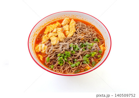 Buckwheat Noodles in Tomato Sauce with Egg and Scallions, Chinese Comfort Food 140509752