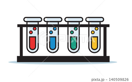 Test Tubes in Rack for Science Laboratory 140509826