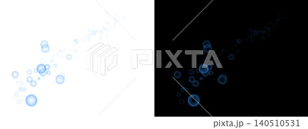 A collection of translucent blue spheres drift upwards in a dynamic flow, presented on both light and dark canvases A collection of translucent blue spheres drift upwards in a dynamic flow, presented on both light and dark canvases 140510531