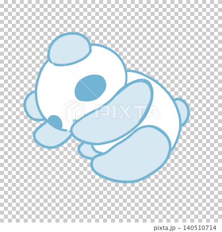 A cute, hand-drawn illustration of a refreshing light blue panda. A cute, hand-drawn illustration of a refreshing light blue panda. 140510714