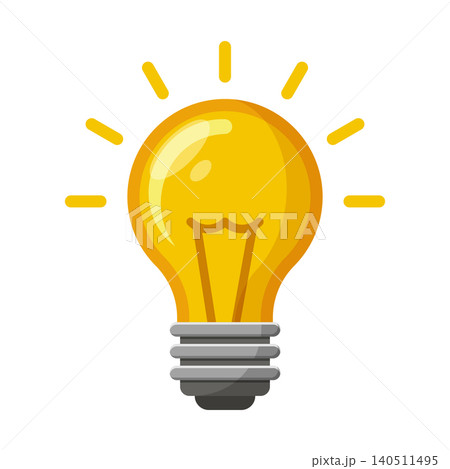 Light bulb icon in flat colorful style. Lightbulb vector illustration on isolated background. Idea sign business concept. Light bulb icon in flat colorful style. Lightbulb vector illustration on isolated background. Idea sign business concept. 140511495