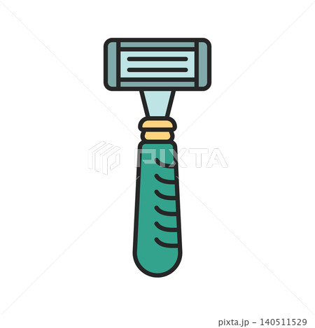 Shaving machine icon in flat colorful style. Razor blade vector illustration on isolated background. Hair beauty equipment sign business concept. Shaving machine icon in flat colorful style. Razor blade vector illustration on isolated background. Hair beauty equipment sign business concept. 140511529