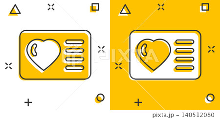 Loyalty card icon in comic style. Reward cartoon vector illustration on white isolated background. Discount splash effect business concept. Loyalty card icon in comic style. Reward cartoon vector illustration on white isolated background. Discount splash effect business concept. 140512080