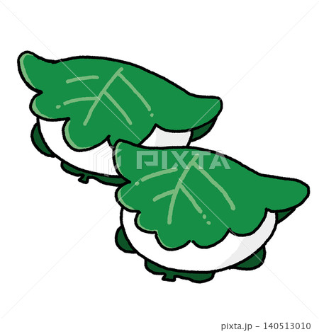 かしわもちの手描きイラスト かしわもちの手描きイラスト 140513010