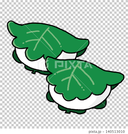 かしわもちの手描きイラスト かしわもちの手描きイラスト 140513010