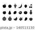 シンプルなフルーツのアイコンセット 140513130