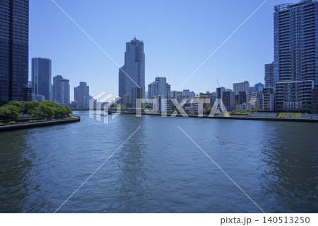 初夏の隅田川の風景 東京都中央区 初夏の隅田川の風景 東京都中央区 140513250