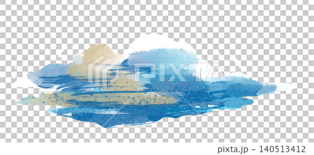 Japanese-style watercolor cloud illustration PNG transparent material | Blue clouds, Japanese pattern design, background decoration 140513412