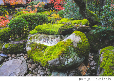 Moss Covered Stone in Tenju an Zen Garden Kyoto Nov 26 2025 140513619