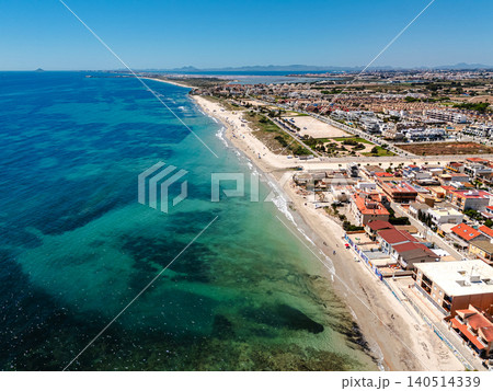 Aerial view coastal town of Torre de la Horadada 140514339