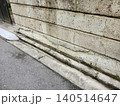 風化が進み表面が不具合を起こして摩耗・剥離した大谷石の石塀 140514647
