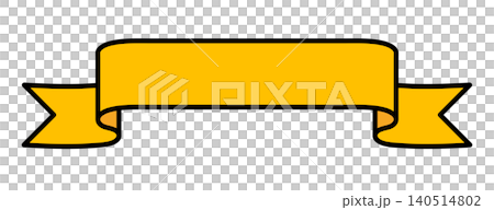 A simple, horizontally oriented orange ribbon A simple, horizontally oriented orange ribbon 140514802