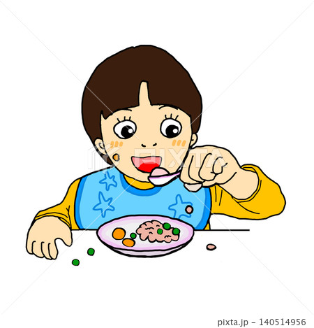 食事をする子ども 140514956