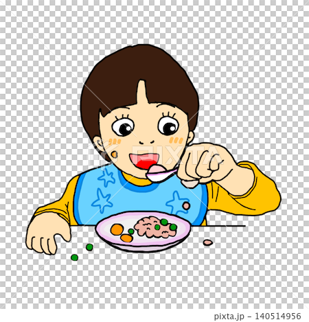 食事をする子ども 140514956