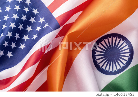 Flags of the United States and India. Concept of international relations. Flags of the United States and India. Concept of international relations. 140515453