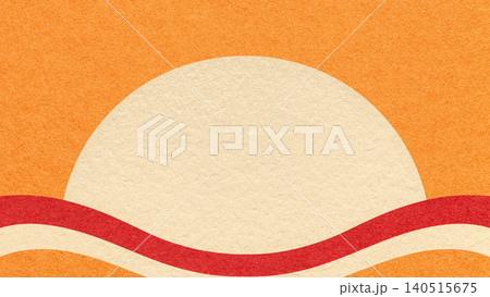 Orange textured paper background with light cream semicircle for copy space and red waves for banner, presentation Orange textured paper background with light cream semicircle for copy space and red waves for banner, presentation 140515675