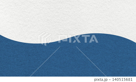 White paper texture background with dark cobalt blue horizontal curved wavy split and. copy space for banner, presentation 140515681