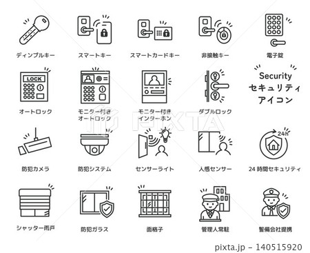 不動産物件アイコン　駐車・駐輪・バイク関係アイコン 140515920