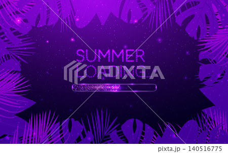 Loading bar, low poly style banner. Abstract modern vector illustration on purple background. 140516775