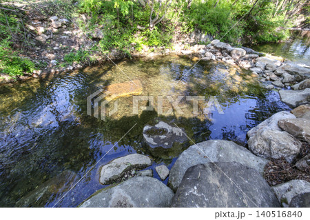 Beautiful Summer Valley Stream in a Lush Korean Forest 140516840