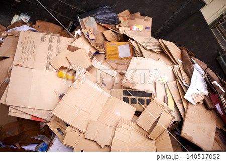 Recycle, cardboard or box of garbage for waste management, junk yard trash or rubbish. Community. background or organised closeup of messy material with dump collection, outdoor litter or scrap pile Recycle, cardboard or box of garbage for waste management, junk yard trash or rubbish. Community. background or organised closeup of messy material with dump collection, outdoor litter or scrap pile 140517052