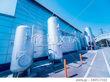 The tank with water, carbon and ladder. Equipment for beverages factory. The tank with water, carbon and ladder. Equipment for beverages factory. 140517102