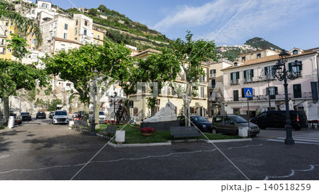 View of Minori on the Amalfi Coast in Italy. View of Minori on the Amalfi Coast in Italy. 140518259
