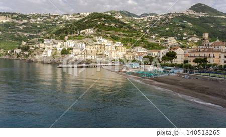 View of Minori on the Amalfi Coast in Italy. View of Minori on the Amalfi Coast in Italy. 140518265
